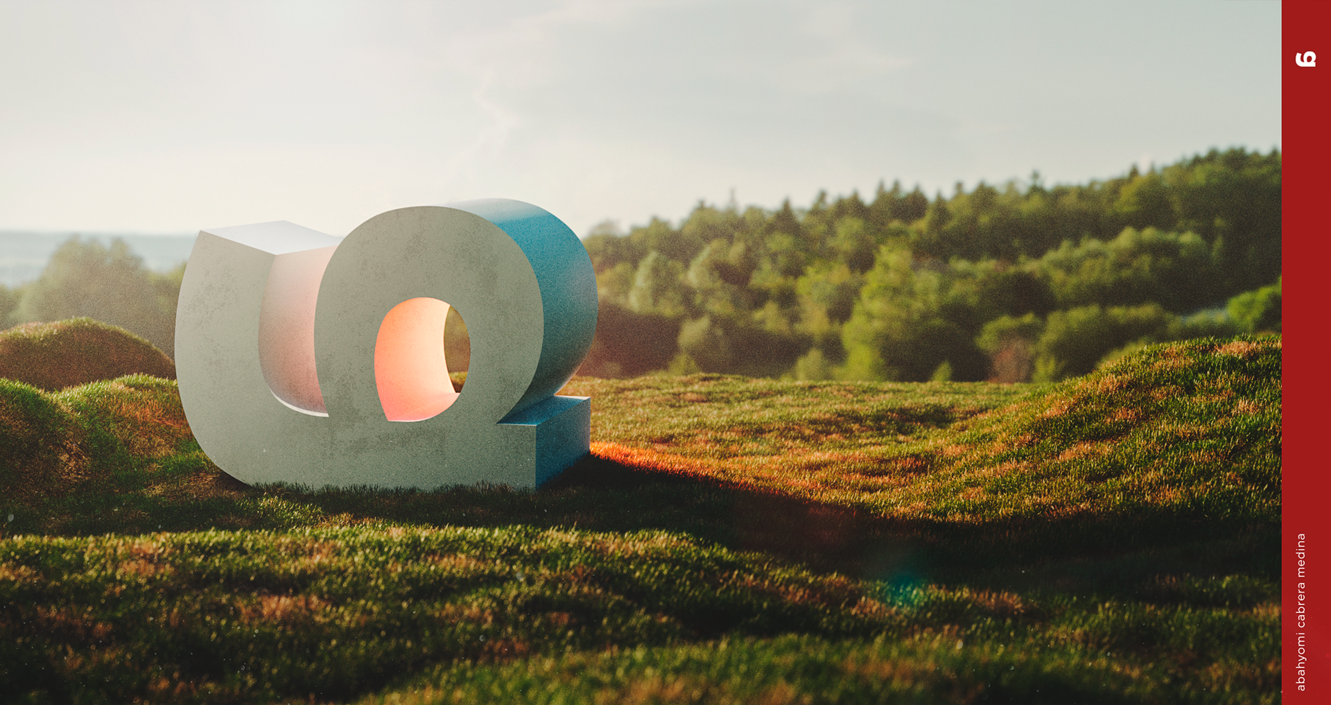 banner con logotipo en 3d que presenta proyectos